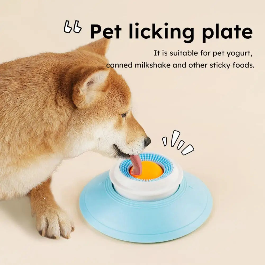 Dog Lick Ball Toy for Dog Cat Food Calming Enrichment Toy for Bathing Grooming Anxiety Relief Lick Mat